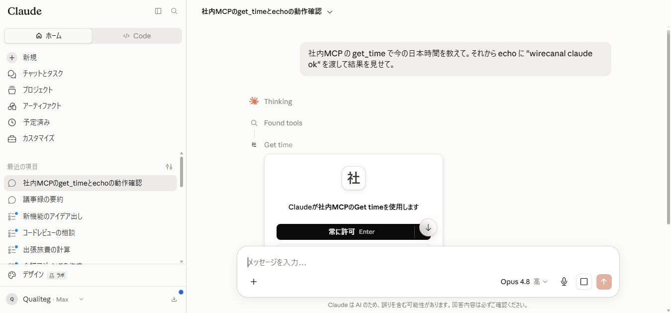 ClaudeでMCPツールの利用を許可する画面