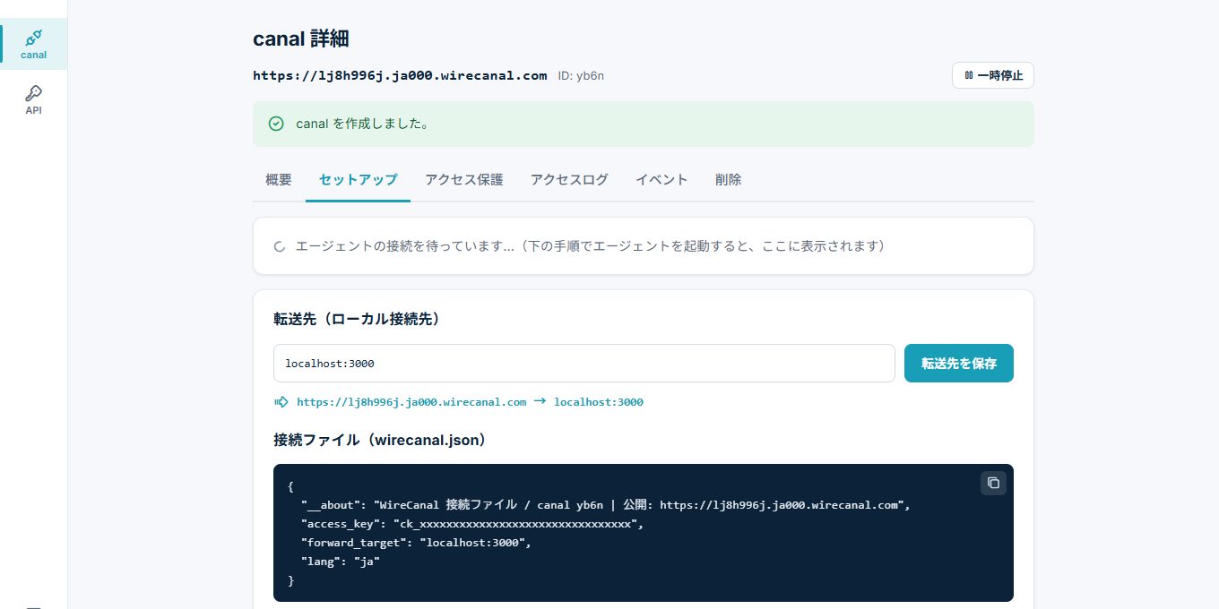 セットアップタブ